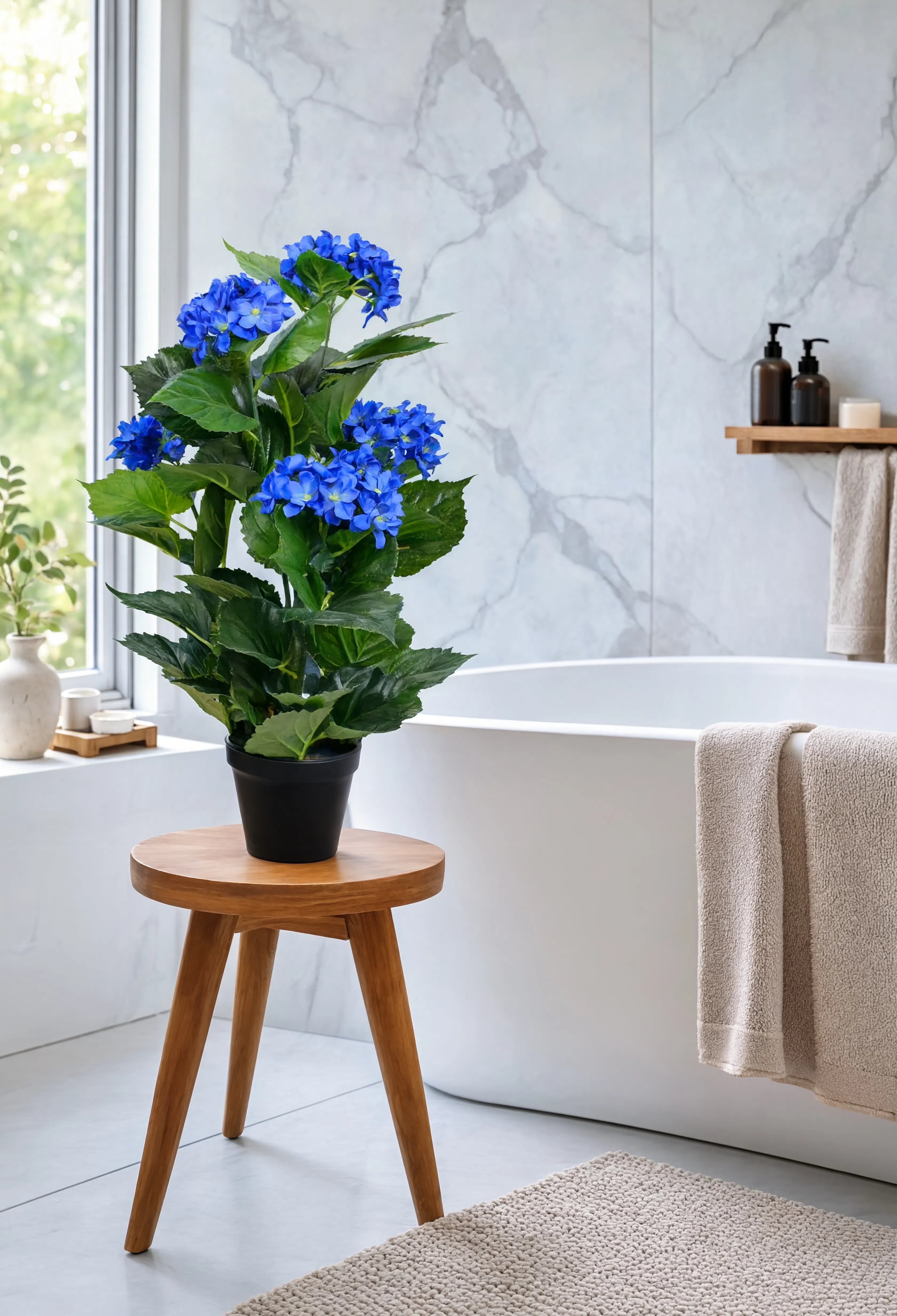 Hortensia Artificiel Bleu - 60 cm