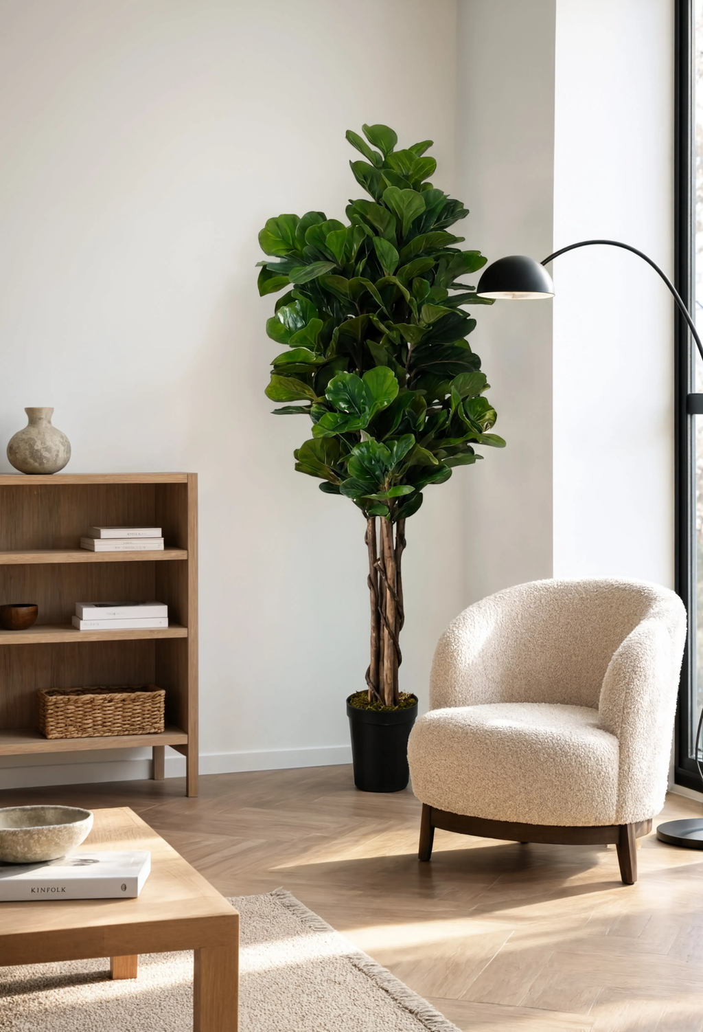 Ficus Lyrata Tressé Artificiel - 180 cm