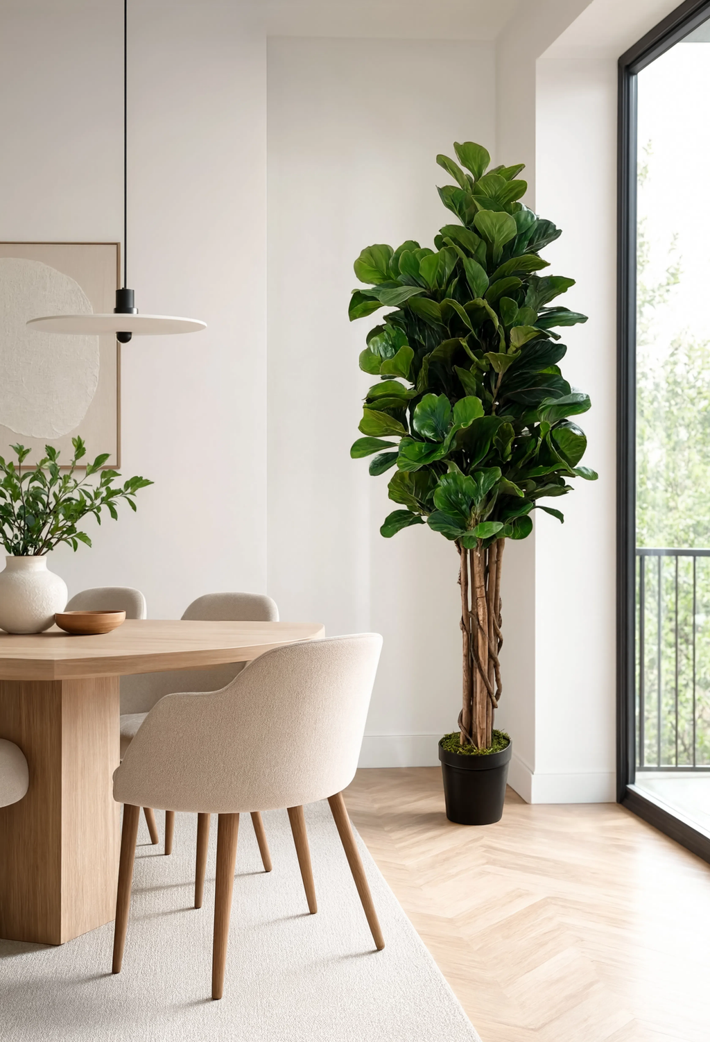 Ficus Lyrata Tressé Artificiel - 180 cm