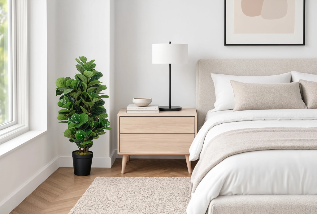 Ficus Lyrata Tressé Artificiel - 80 cm