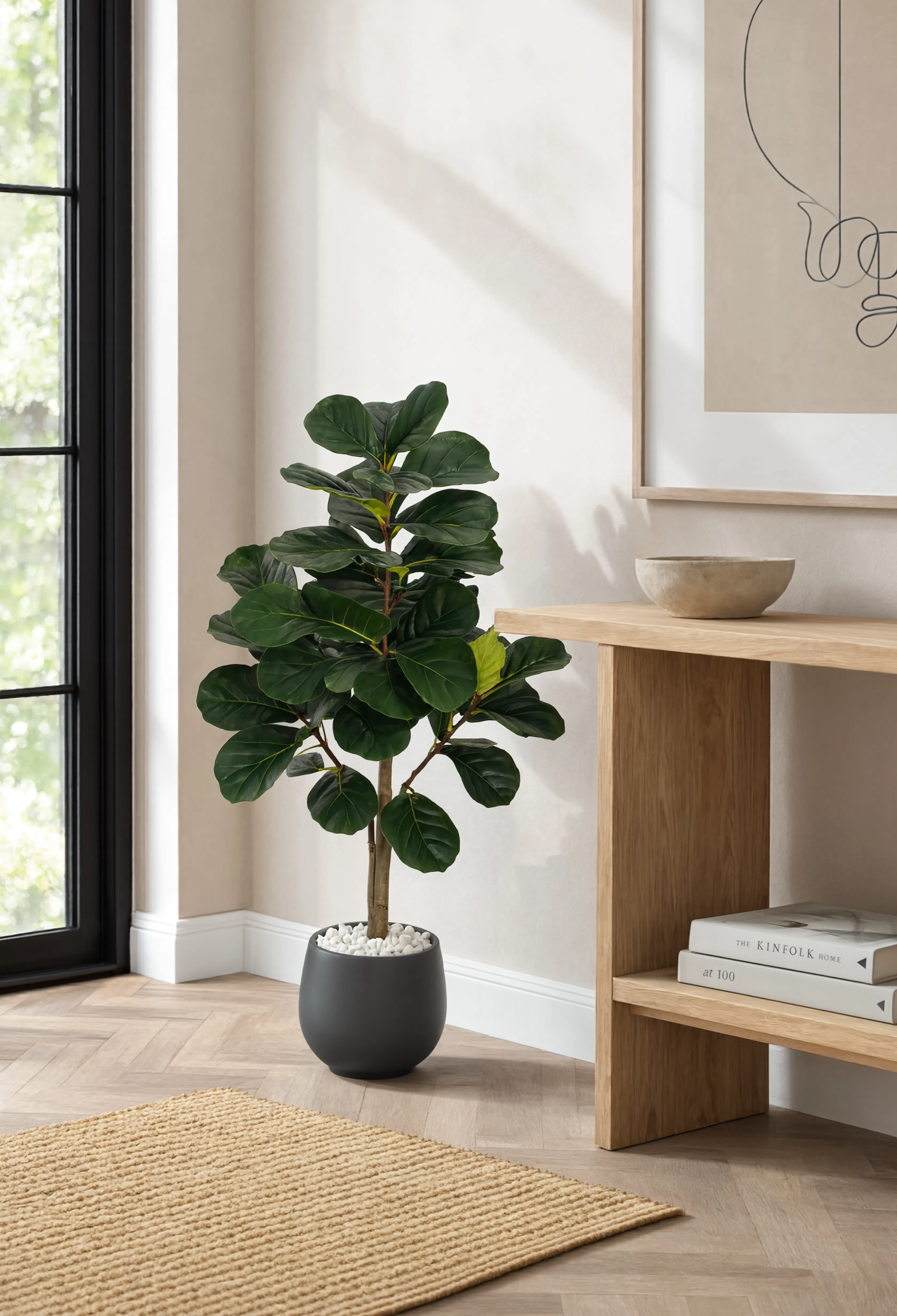 Ficus Lyrata Artificiel - 120 cm