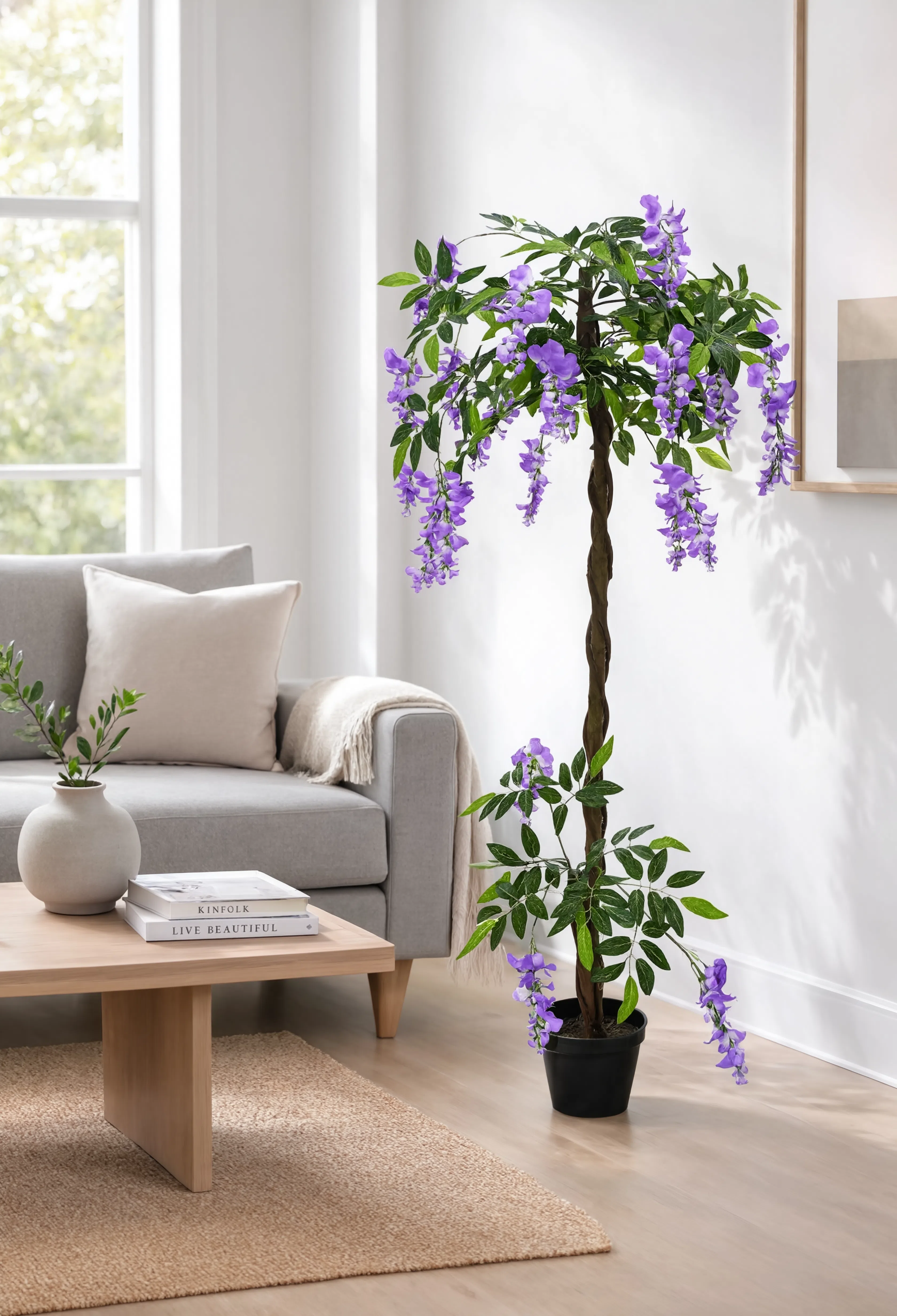Wisteria Artificiel Mauve - 120 cm