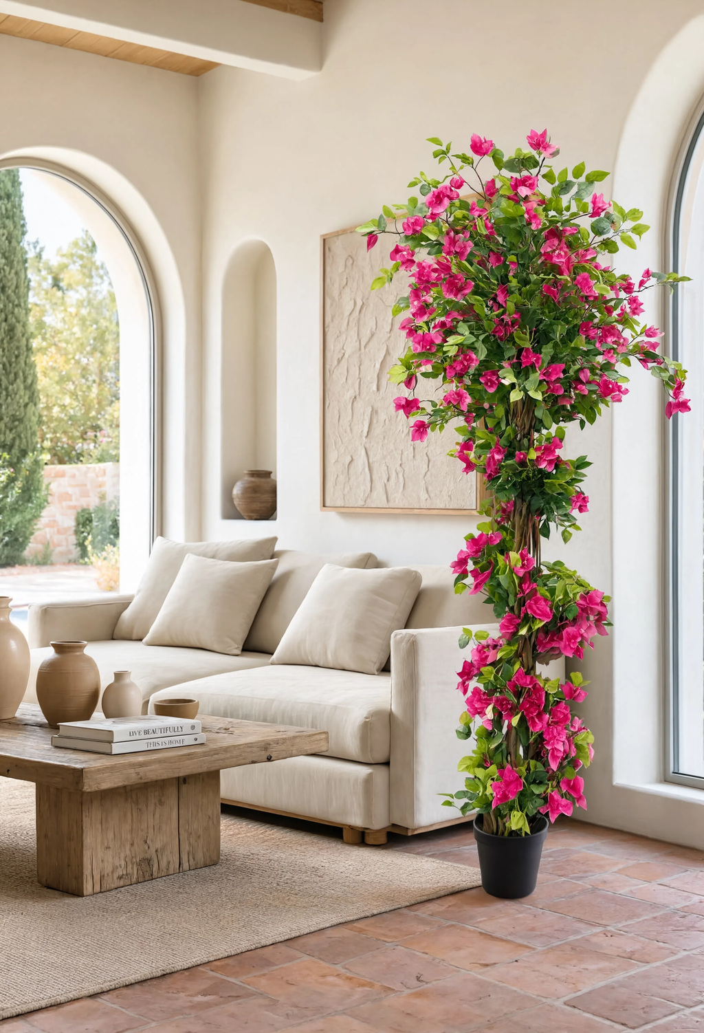 Arbre de Bougainvillier Artificiel Rose - 180 cm