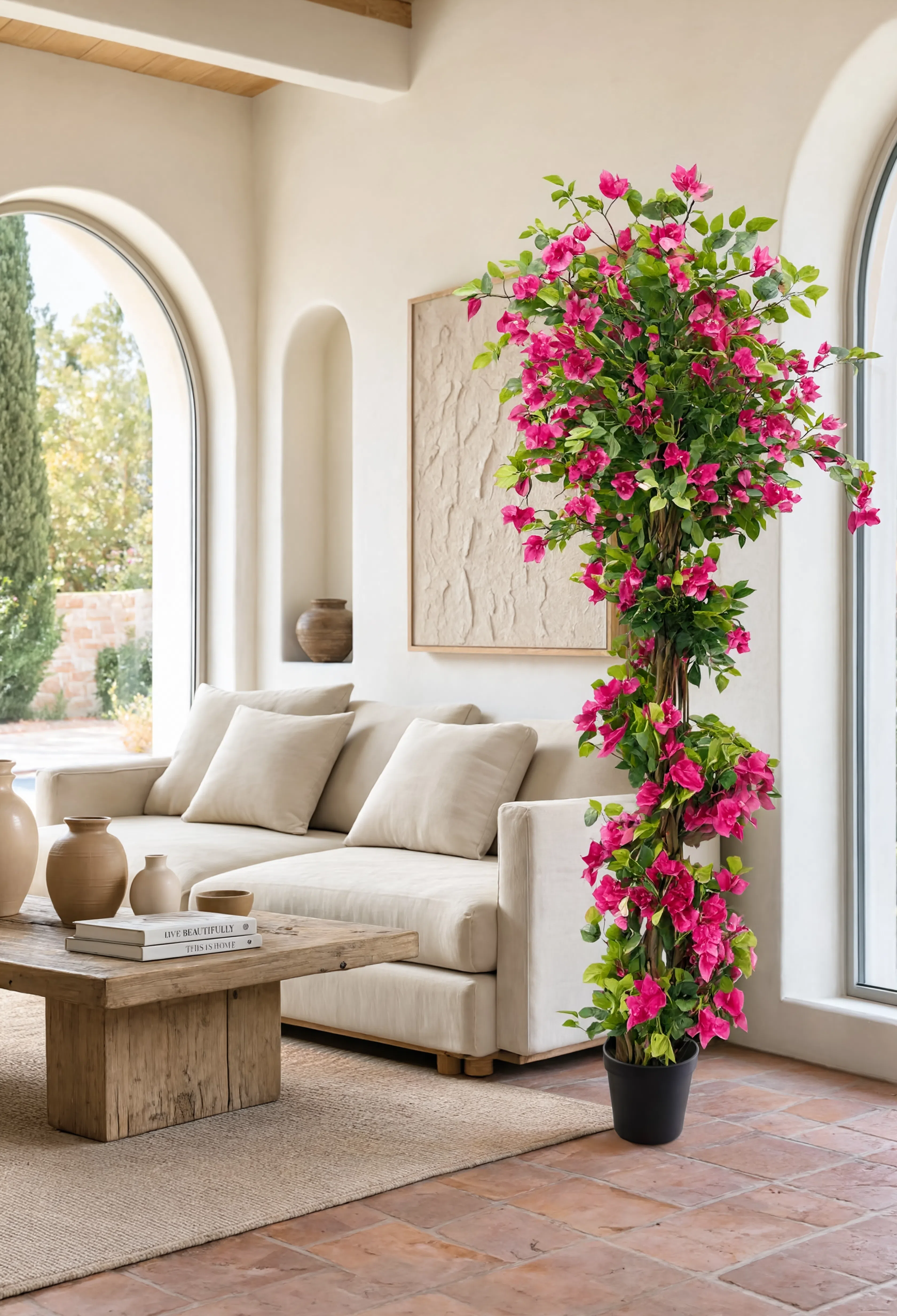 Arbre de Bougainvillier Artificiel Rose - 180 cm