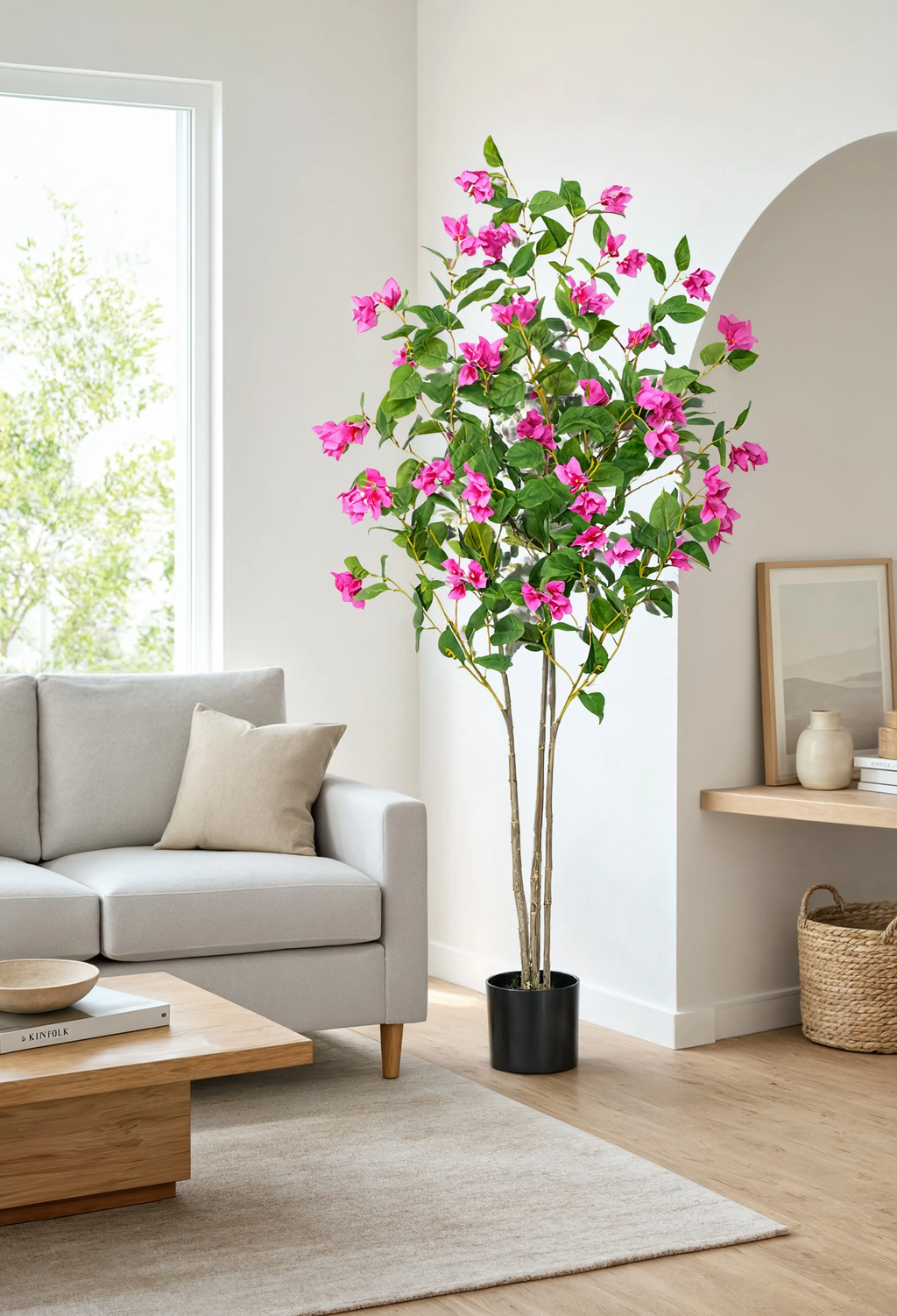 Camélia Artificiel en Fleurs Rose - 180 cm