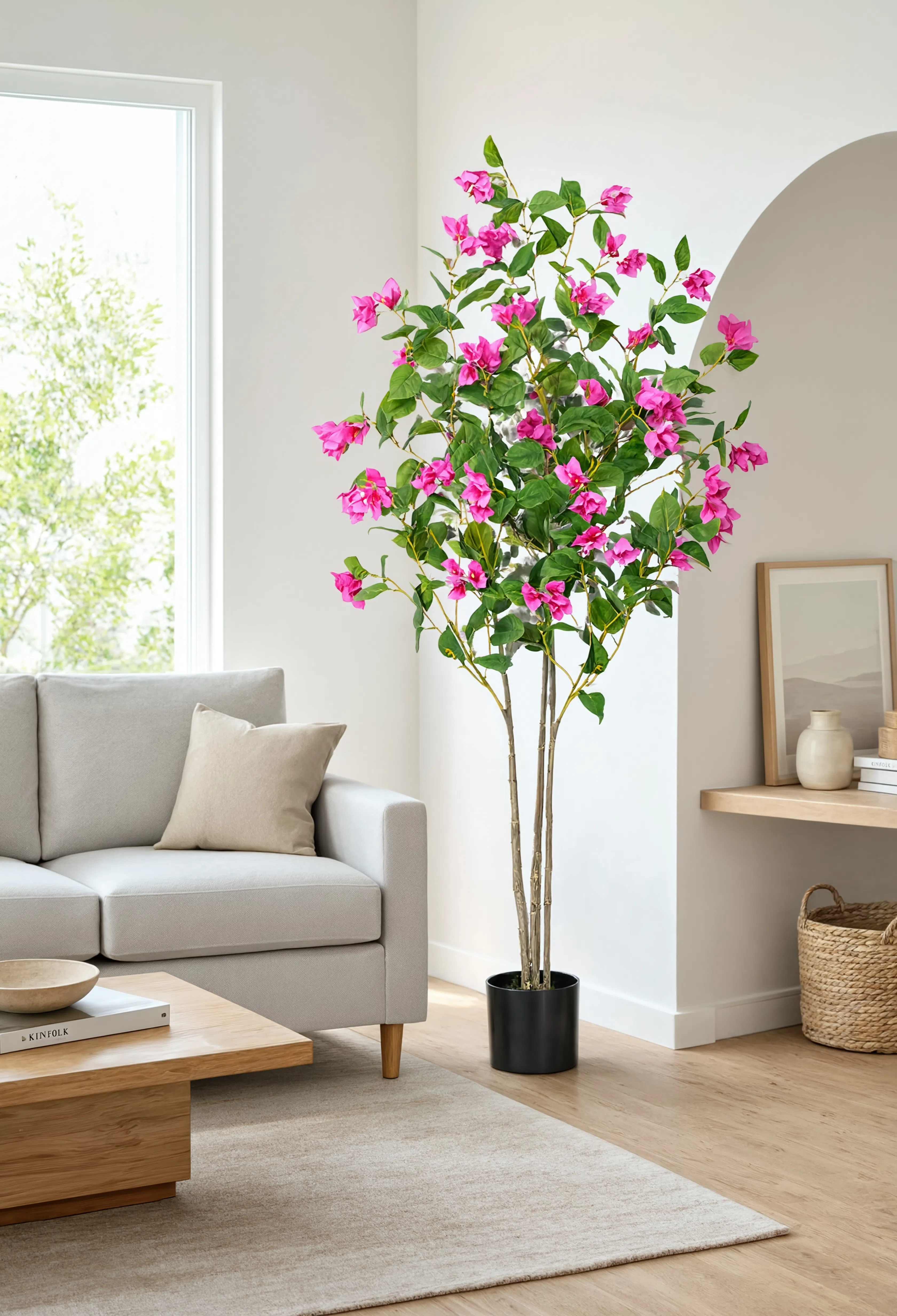 Camélia Artificiel en Fleurs Rose - 180 cm