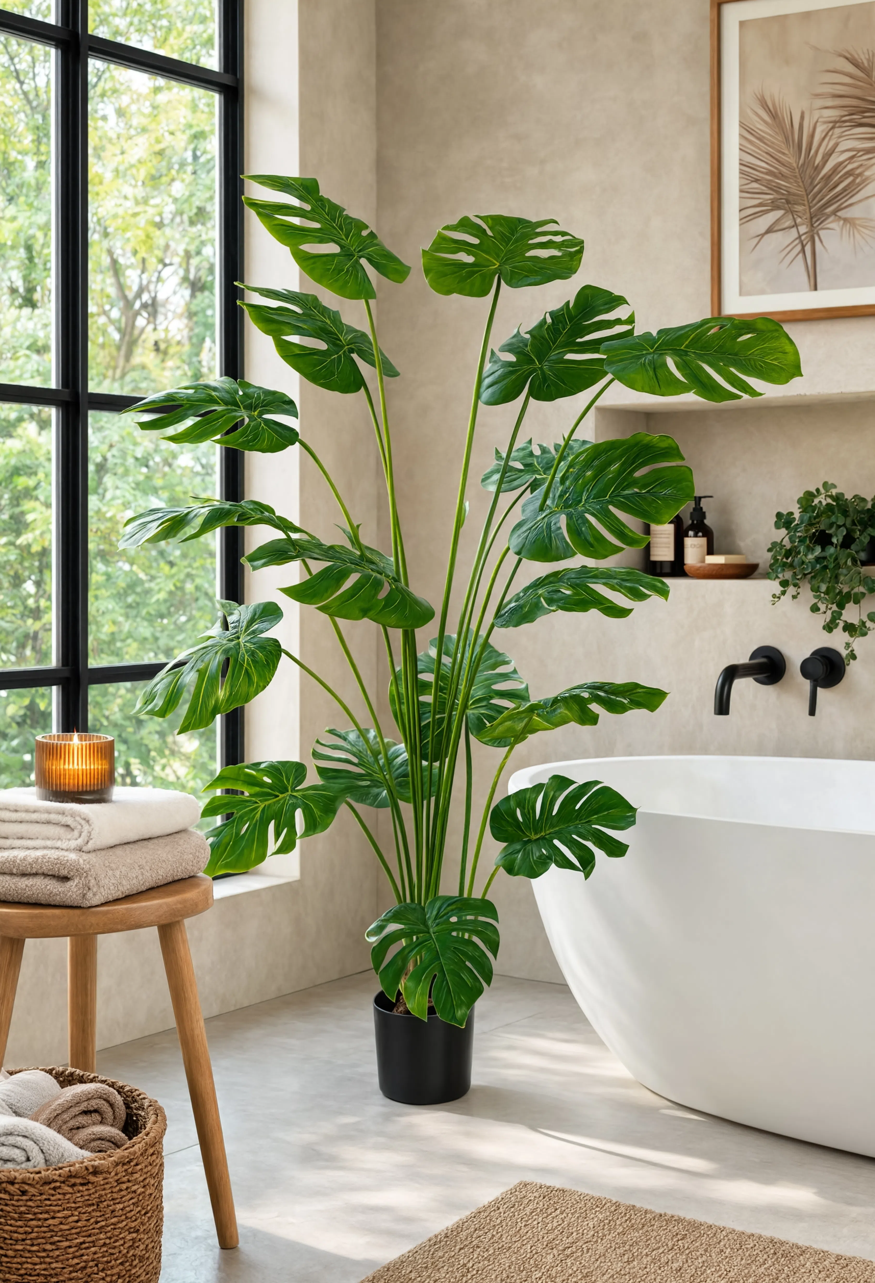 Grande Monstera Deliciosa Artificielle  - 150 cm