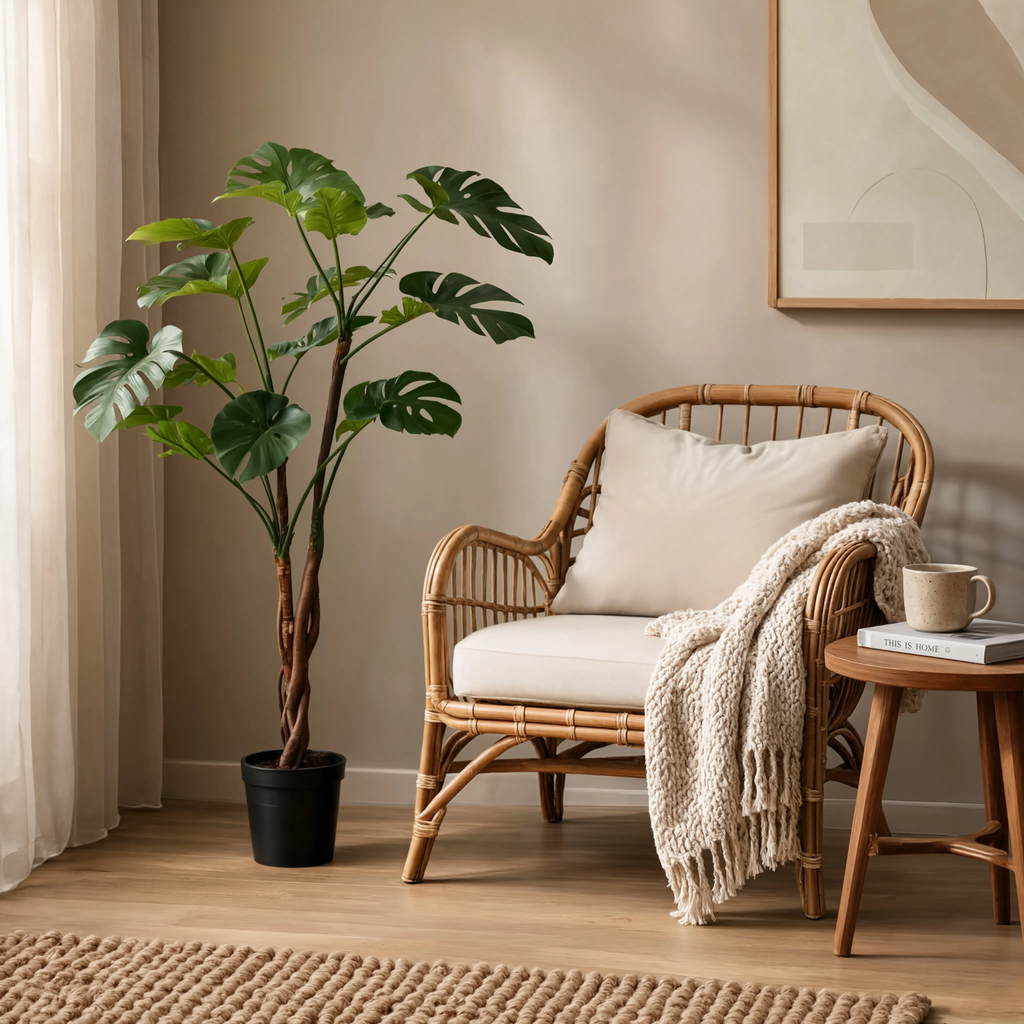 Monstera Artificielle sur Tige Deluxe - 130 cm
