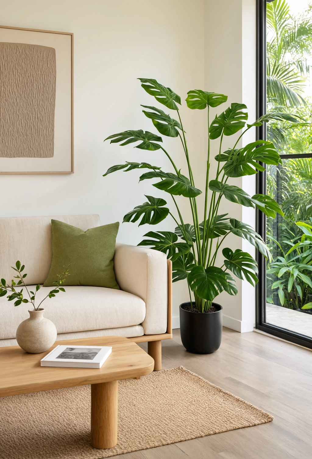 Grande Monstera Deliciosa Artificielle  - 150 cm
