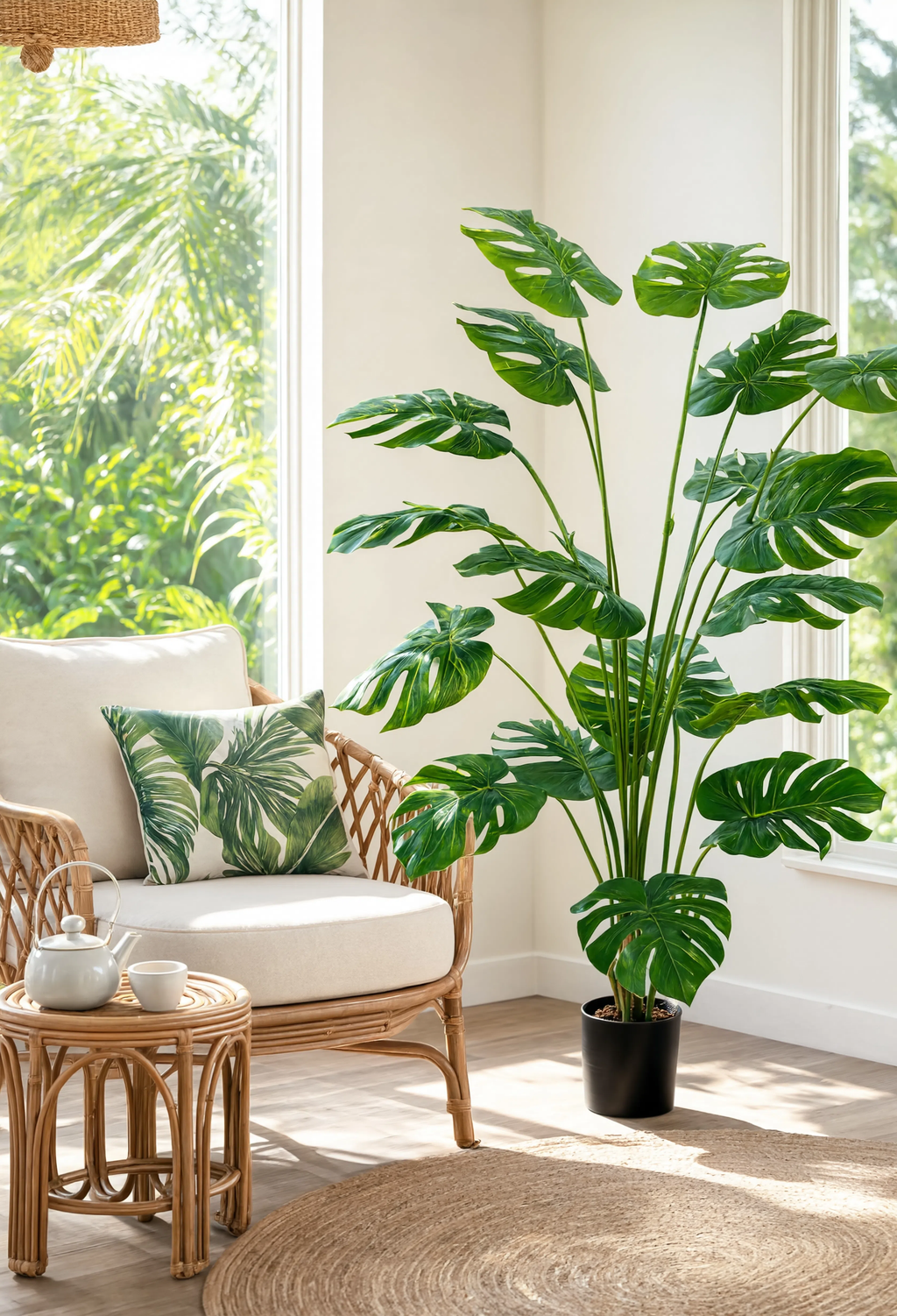 Grande Monstera Deliciosa Artificielle  - 150 cm