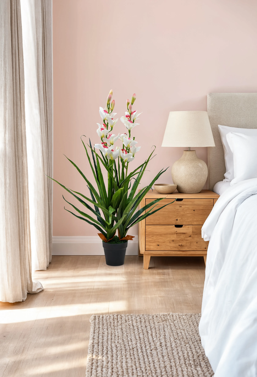 Orchidée Cymbidium Artificielle Royale - 100 cm