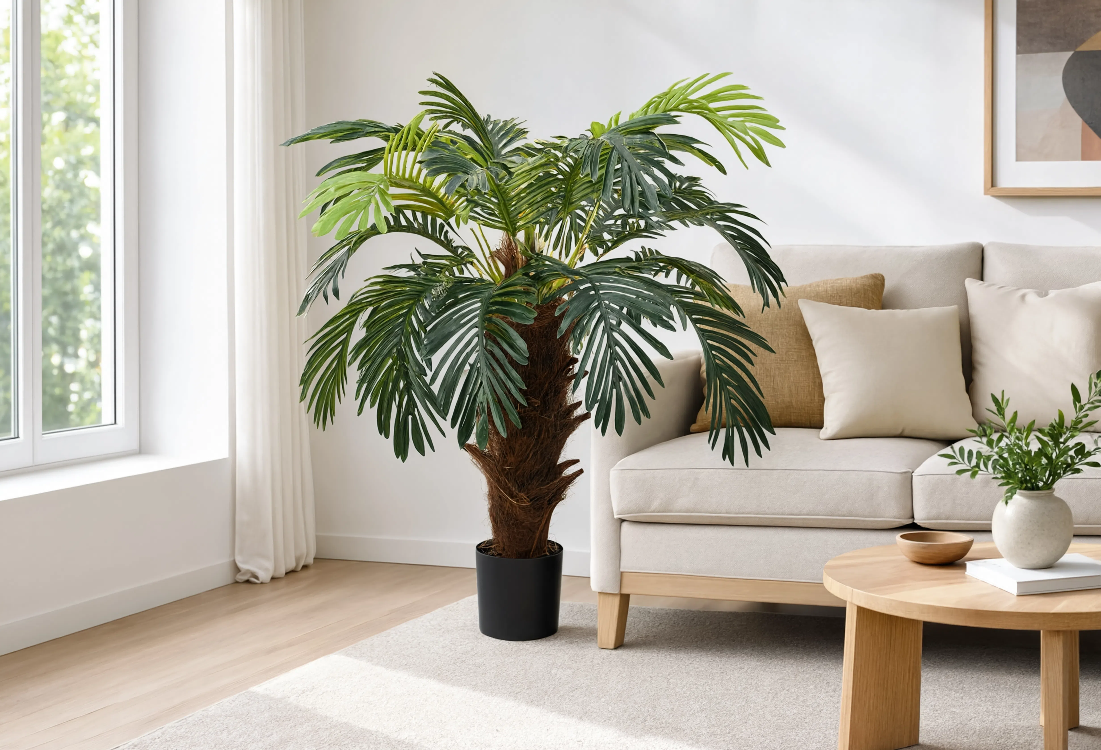 Palmier Cycas Artificiel Vert - 90 cm