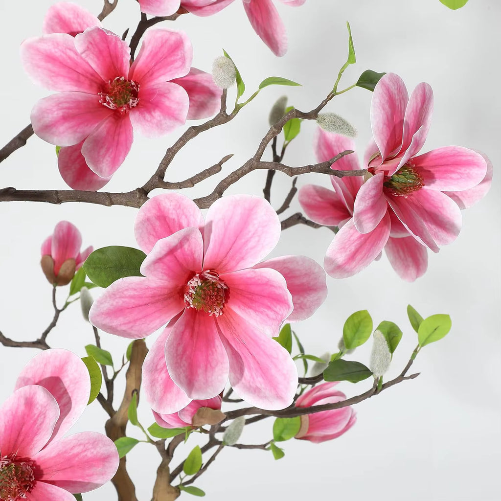 Magnolia Artificiel en Fleurs Rose - 180 cm
