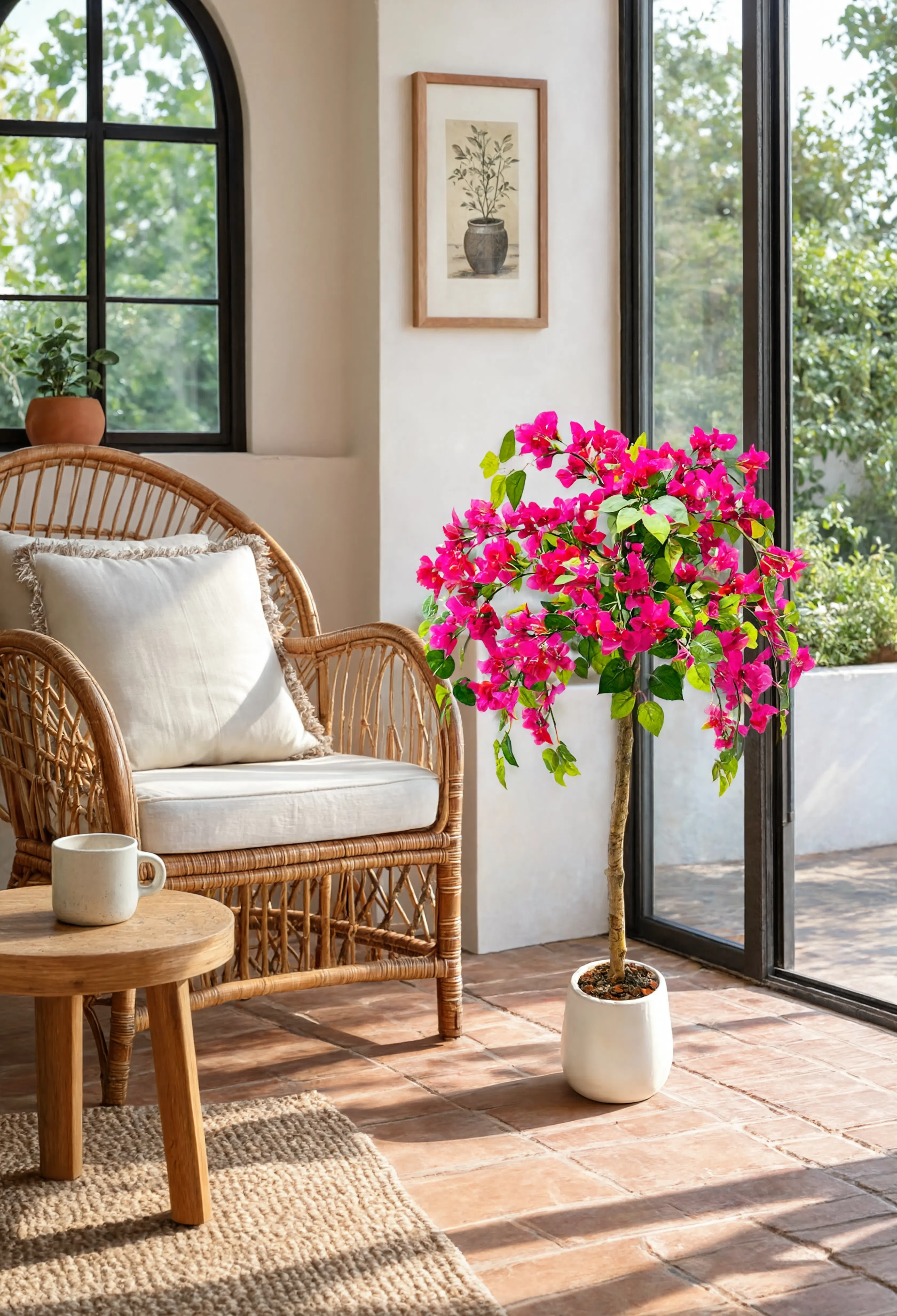Bougainvillier Rose Artificiel - 120 cm