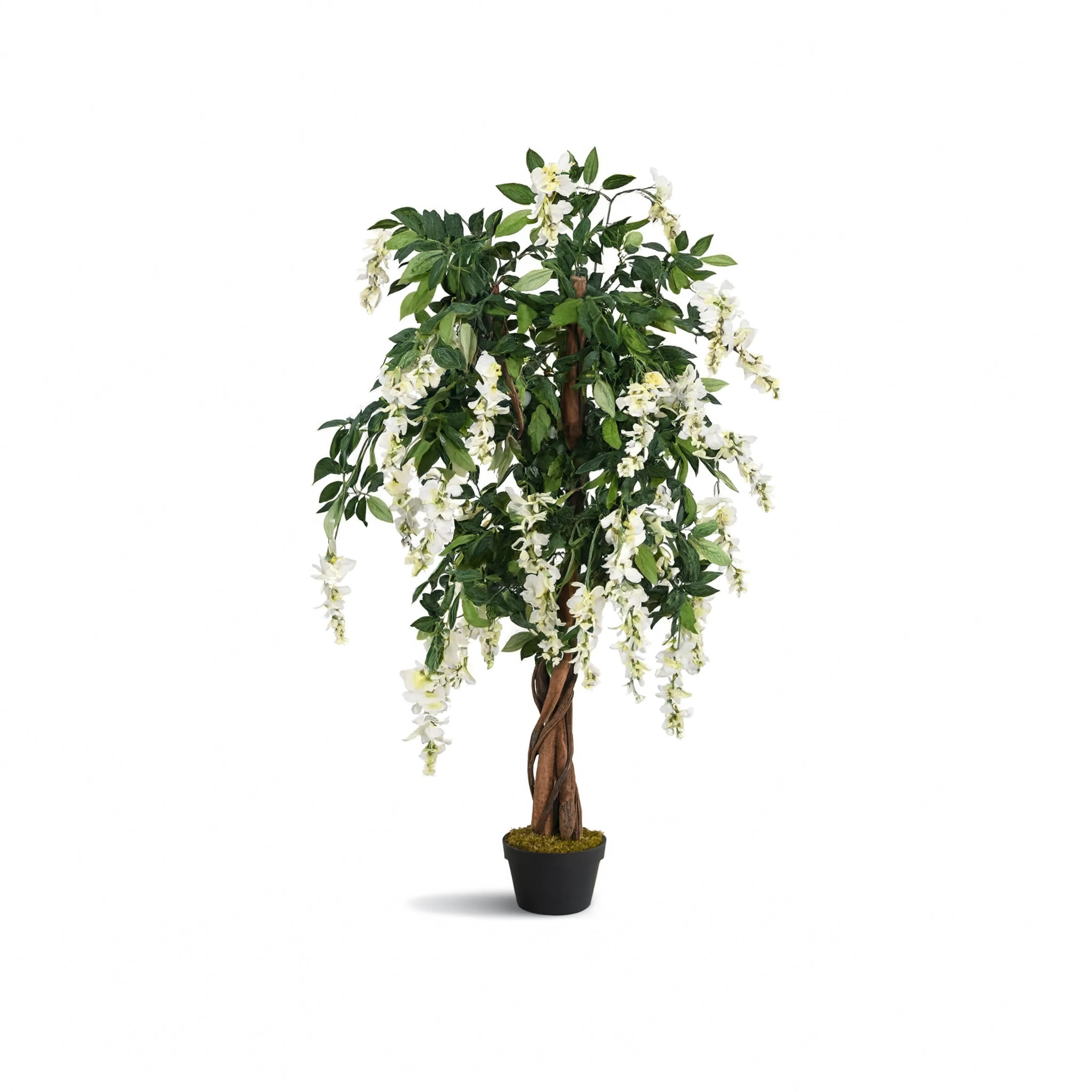 Wisteria Artificielle Vert et Blanc - 80 cm