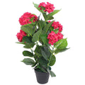 Hortensia Artificiel Rouge - 60 cm