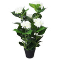 Hortensia Artificiel Blanc - 60 cm