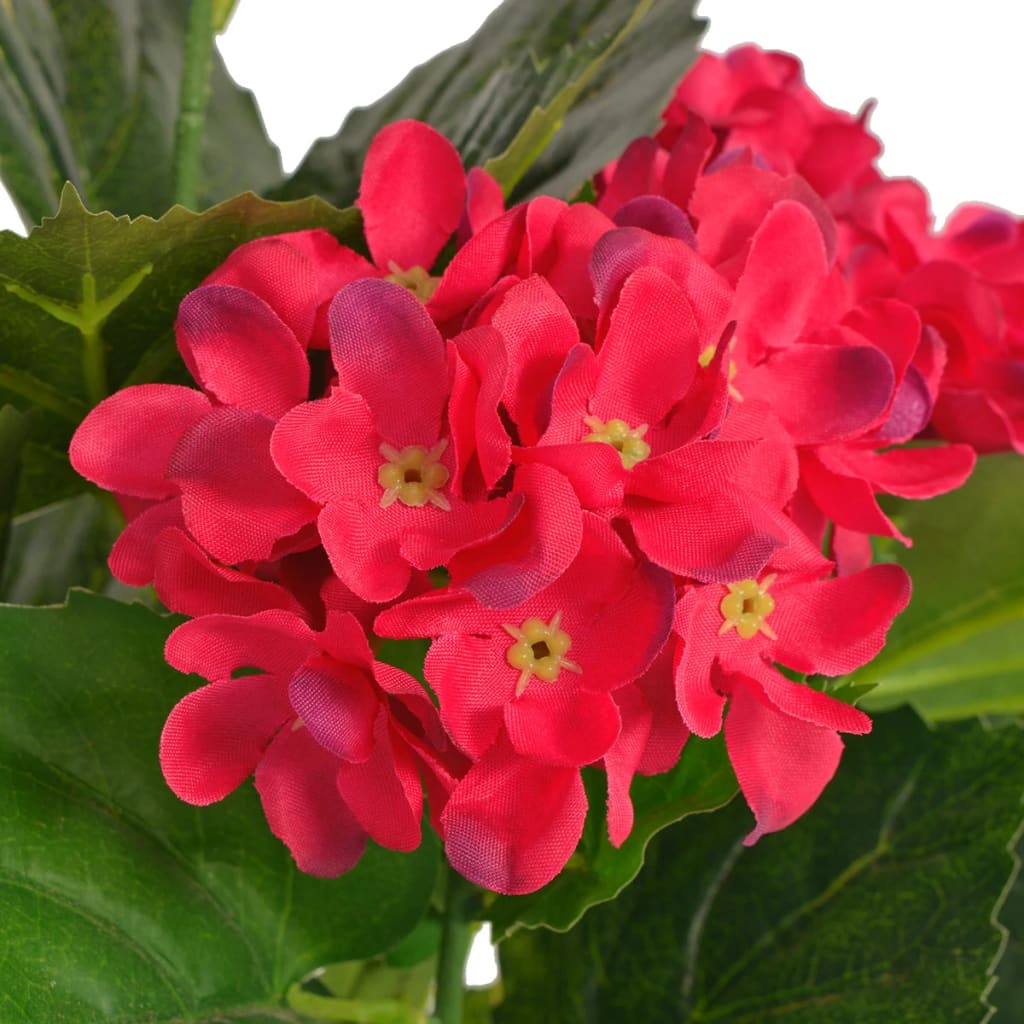 Hortensia Artificiel Rouge - 60 cm