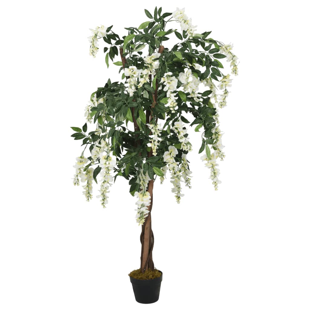 Glycine Artificielle Vert et Blanc - 200 cm